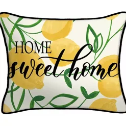 Kirklands Home Outdoor Cushions & Pillows|Lemon Home Sweet Home Outdoor Lumbar Pillow