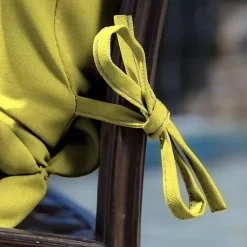 Kirklands Home Outdoor Cushions & Pillows|Lemon Leala Luxe Outdoor Dining Chair Cushion Yellow