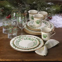 Discount Lenox Holly Gold Edge 12-pc. Dinnerware Set Christmas Dining & Entertaining