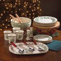 Discount Lenox Holly Gold Edge 12-pc. Dinnerware Set Christmas Dining & Entertaining