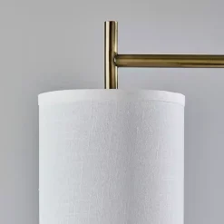 Kirklands Home Floor Lamps|Leon Antique Brass Metal Floor Lamp Gold