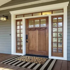 Kirklands Home Doormats|Leopard Print Coir Doormat