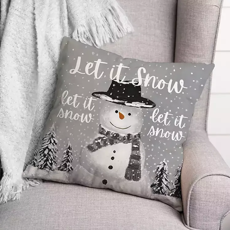 Clearance Let It Snow Christmas Pillow Christmas Pillows