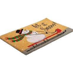 Kirklands Home Doormats|Let It Snow Festive Christmas Doormat