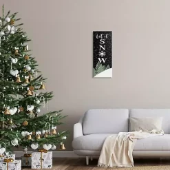 Hot Let It Snow Treetops Canvas Wall Plaque Christmas Art & Wall Decor