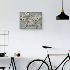 Kirklands Home Wall Quotes & Signs|Life Is A Wonderful Journey Canvas Art Print Brown