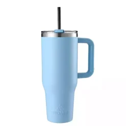 Kirklands Home Glassware & Drinkware|Light 40 oz. Insulated Travel Tumbler Blue