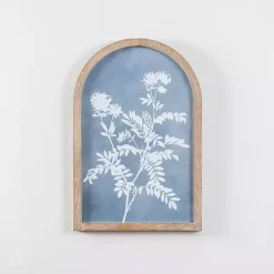 Kirklands Home Framed Art|Light Botanicals Arch Framed Wall Art Blue