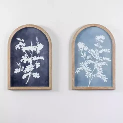 Kirklands Home Framed Art|Light Botanicals Arch Framed Wall Art Blue
