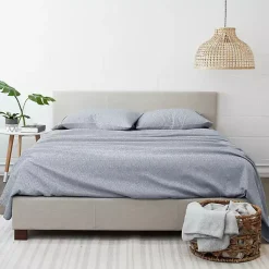 Kirklands Home Bed Sheets|Light Chambray 4-pc. Full Bed Sheet Set Blue