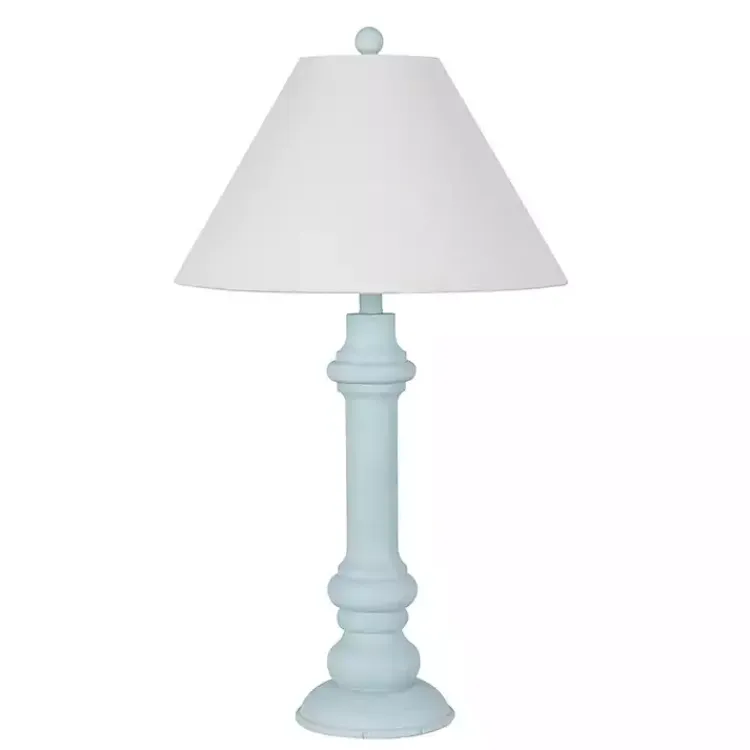Kirklands Home Table Lamps|Light Blue Coastal Ariel Table Lamps, Set of 2