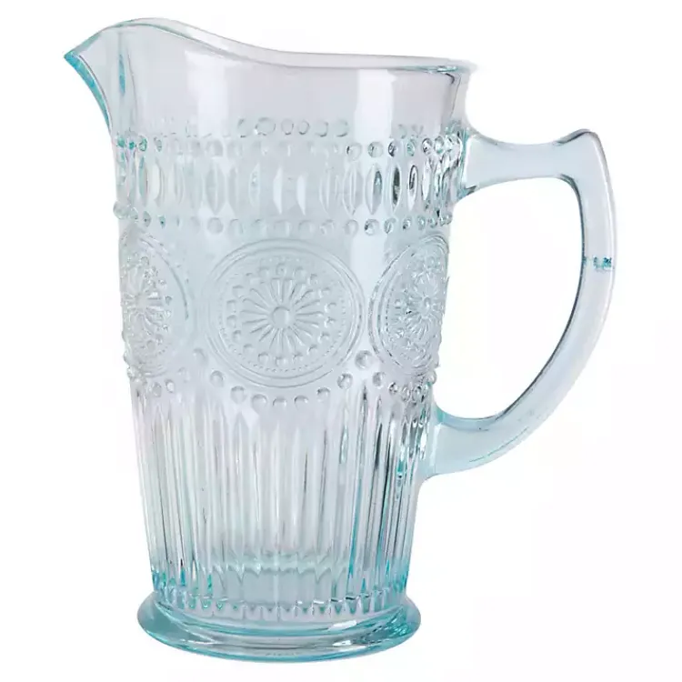 Kirklands Home Serving & Entertaining|Light Glass Circa Pitcher Blue