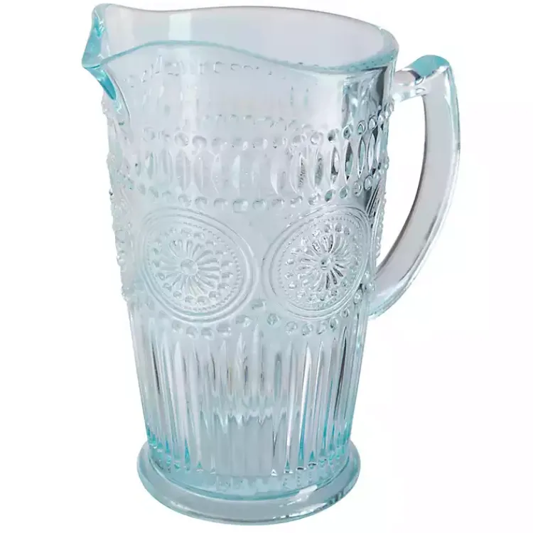 Kirklands Home Serving & Entertaining|Light Glass Circa Pitcher Blue