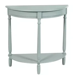 Kirklands Home Console Tables|Light Half Moon Tinslee Console Table Blue