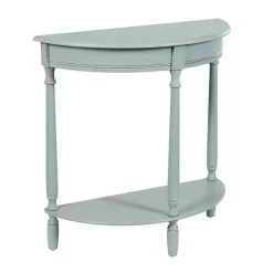 Kirklands Home Console Tables|Light Half Moon Tinslee Console Table Blue