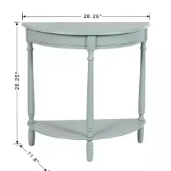 Kirklands Home Console Tables|Light Half Moon Tinslee Console Table Blue