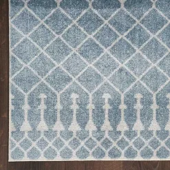 Kirklands Home Area Rugs|Light Moroccan Washable Runner, 2x12 Blue