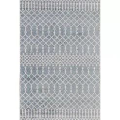Kirklands Home Area Rugs|Light Moroccan Washable Area Rug, 4x6 Blue