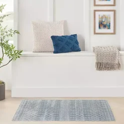 Kirklands Home Area Rugs|Light Moroccan Washable Area Rug, 4x6 Blue