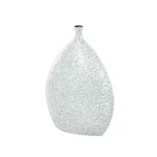 Discount Light Blue Mother of Pearl Floral Floor Vase Vases