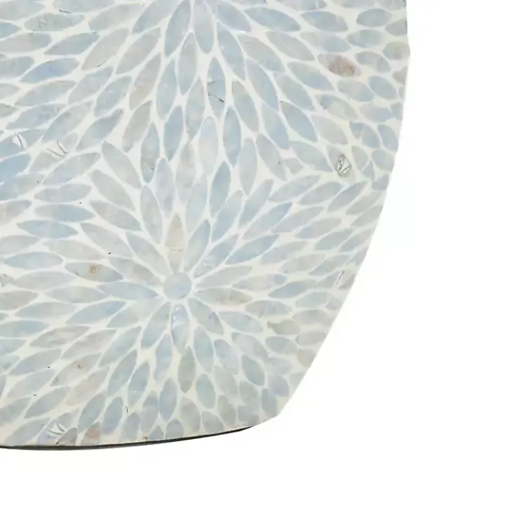 Discount Light Blue Mother of Pearl Floral Floor Vase Vases