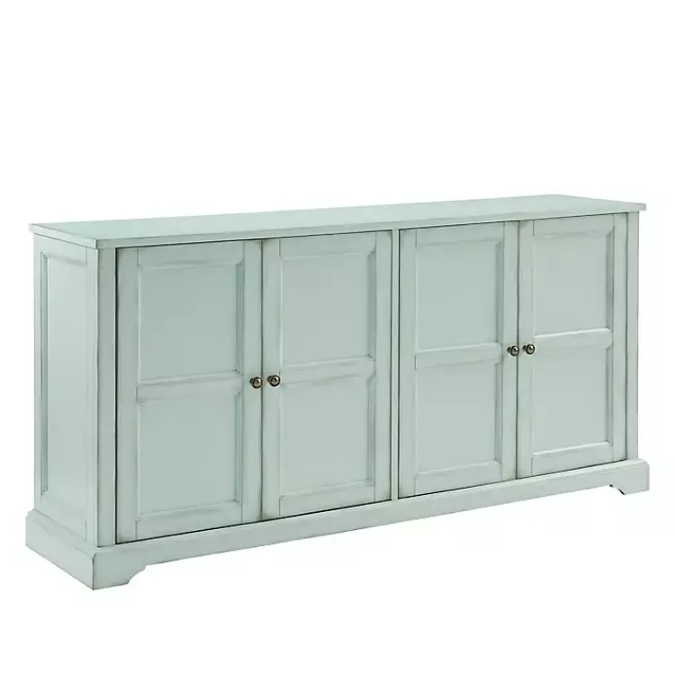 Kirklands Home Cabinets & Sideboards|Light Paneled 4-Door Sideboard Blue