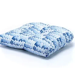 Kirklands Home Outdoor Cushions & Pillows|Light Patterned Outdoor Chair Cushion Blue