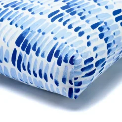 Kirklands Home Outdoor Cushions & Pillows|Light Patterned Outdoor Chair Cushion Blue