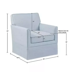 Kirklands Home Accent Chairs|Light Slipcover Armchair Blue