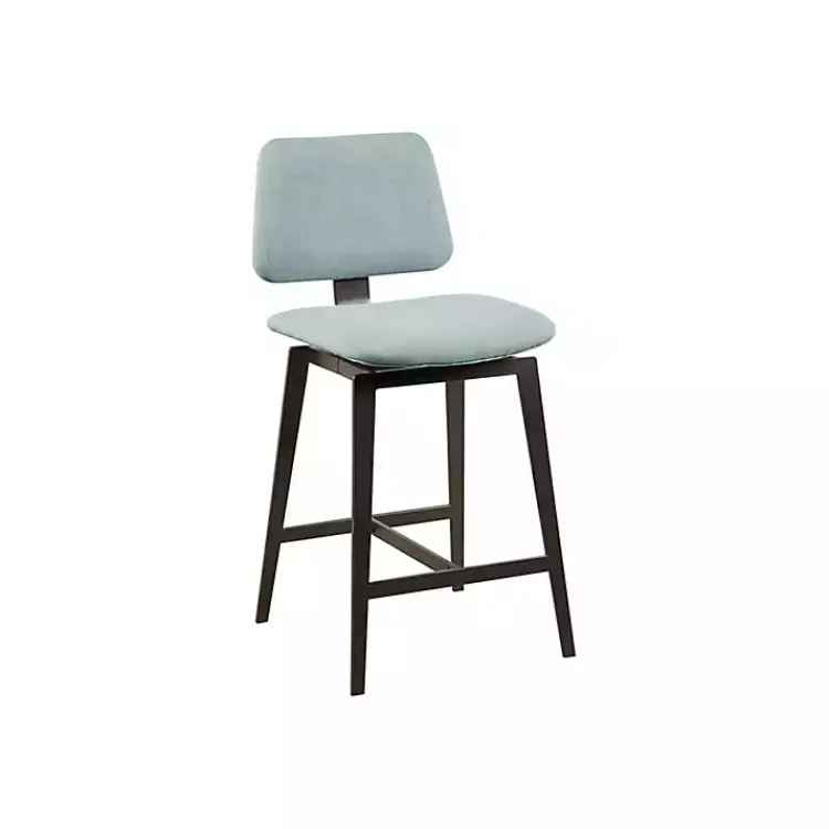 Kirklands Home Bar Stools & Counter Height Stools|Light Swivel Counter Stool Blue
