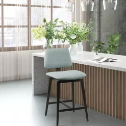 Kirklands Home Bar Stools & Counter Height Stools|Light Swivel Counter Stool Blue