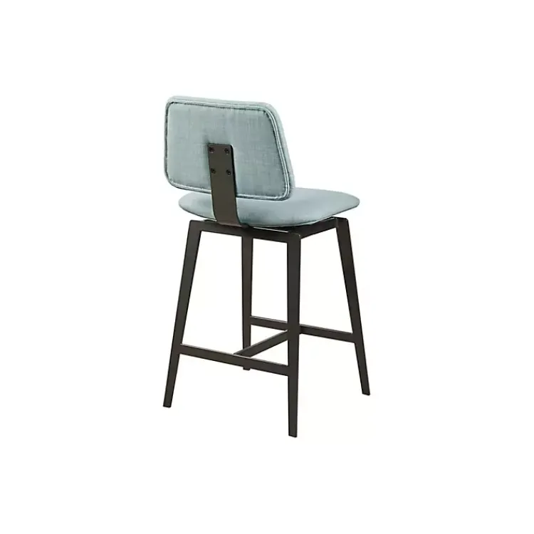 Kirklands Home Bar Stools & Counter Height Stools|Light Swivel Counter Stool Blue