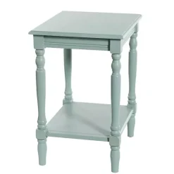 Kirklands Home Accent & End Tables|Light Wood Sybil Accent Table Blue