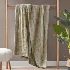 Clearance Light Faux Fur Oversized Throw Blanket Blankets & Throws