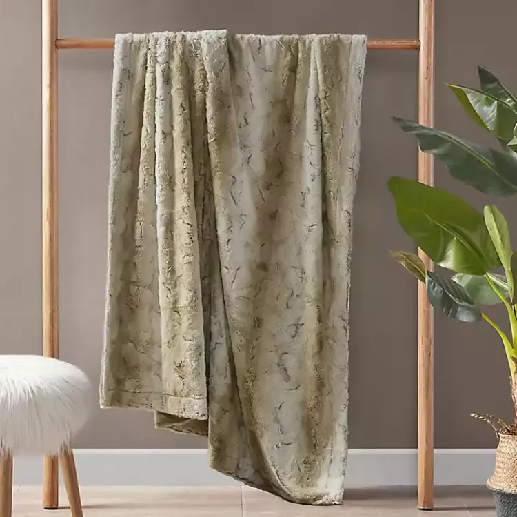 Clearance Light Faux Fur Oversized Throw Blanket Blankets & Throws