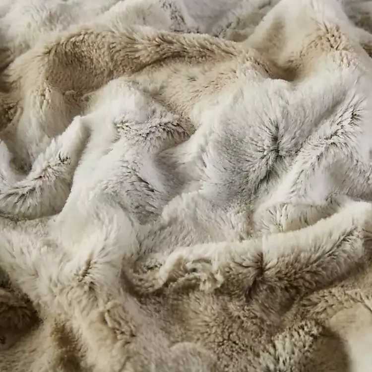 Clearance Light Faux Fur Oversized Throw Blanket Blankets & Throws