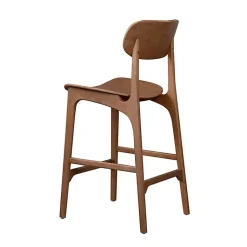 Kirklands Home Bar Stools & Counter Height Stools|Light Mid-Century Modern Bar Stool Brown