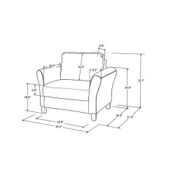 Kirklands Home Accent Chairs|Light Walter Accent Chair Brown