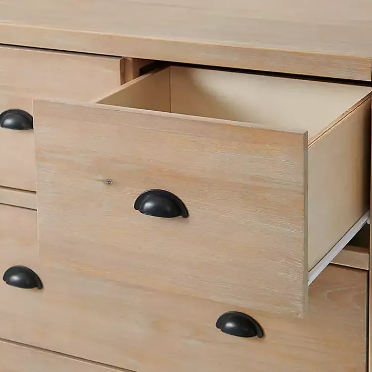 Kirklands Home Dressers & Chests|Light Driftwood 5-Drawer Storage Chest Tan