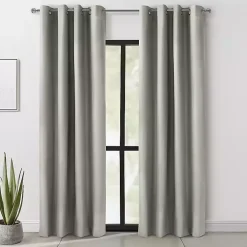 Kirklands Home Curtains & Drapes|Light Alpine Blackout Curtain Panel, 84 in. Gray