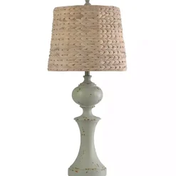 Kirklands Home Table Lamps|Light Gray Balustrade Table Lamp Tan