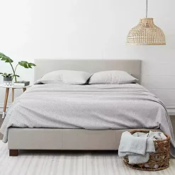 Kirklands Home Bed Sheets|Light Chambray 4-Pc. King Bed Sheet Set Gray