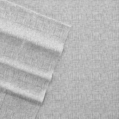 Kirklands Home Bed Sheets|Light Chambray 4-Pc. Queen Bed Sheet Set Gray