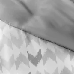 Kirklands Home Duvets|Light Gray Chevron 3-Pc. Queen Duvet Cover Set