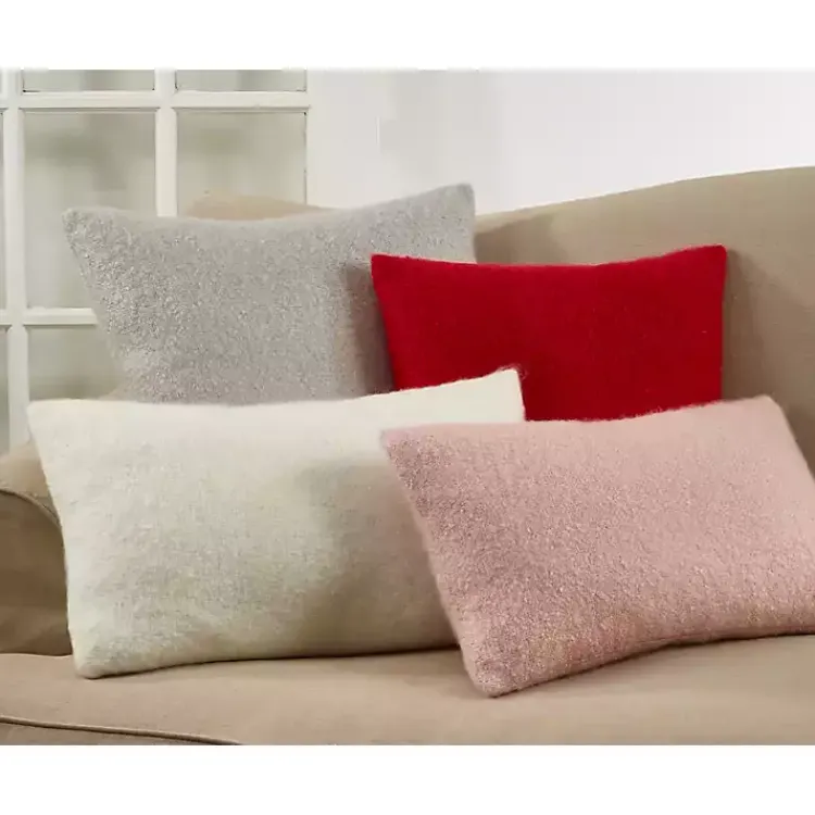 Hot Light Faux Mohair Pillow, 22x22 in. Pillows