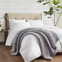 Light Hand Made Chunky Double Knit Blanket Blankets & Throws