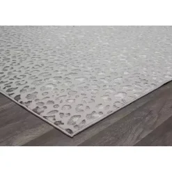 Kirklands Home Area Rugs|Light Leopard Textured Area Rug, 8x10 Gray