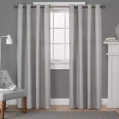 Kirklands Home Curtains & Drapes|Light Lila Curtain Panel Set, 84 in. Gray