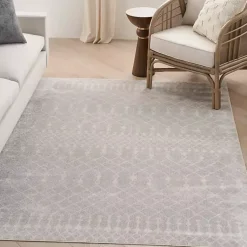 Kirklands Home Area Rugs|Light Moroccan Washable Area Rug, 5x7 Gray