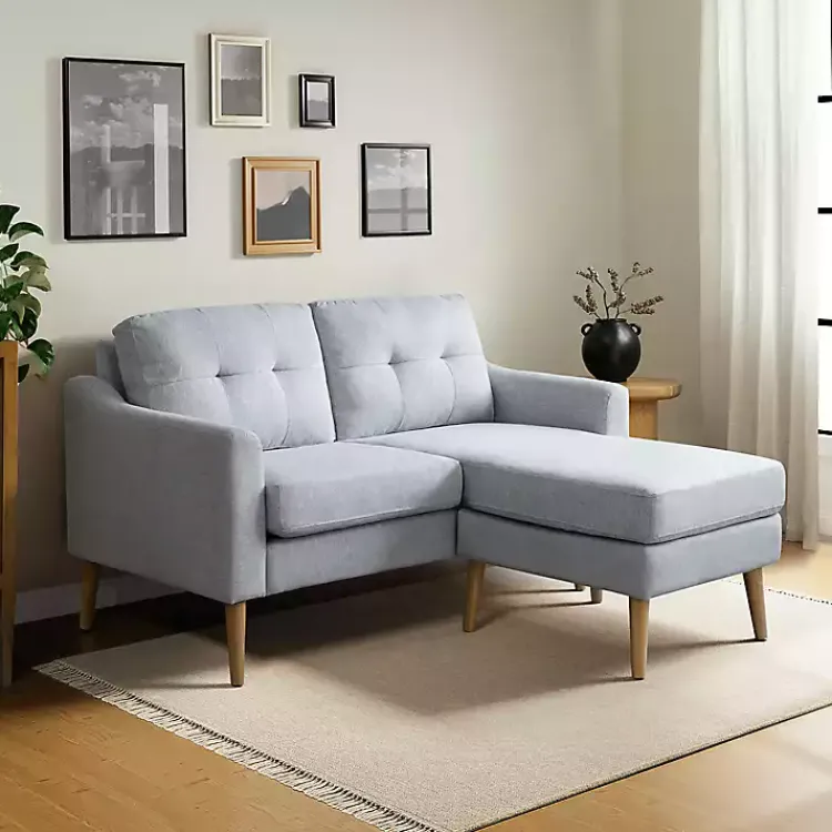 Kirklands Home Sofas & Loveseats|Light 2-pc. Loveseat & Ottoman Set Gray